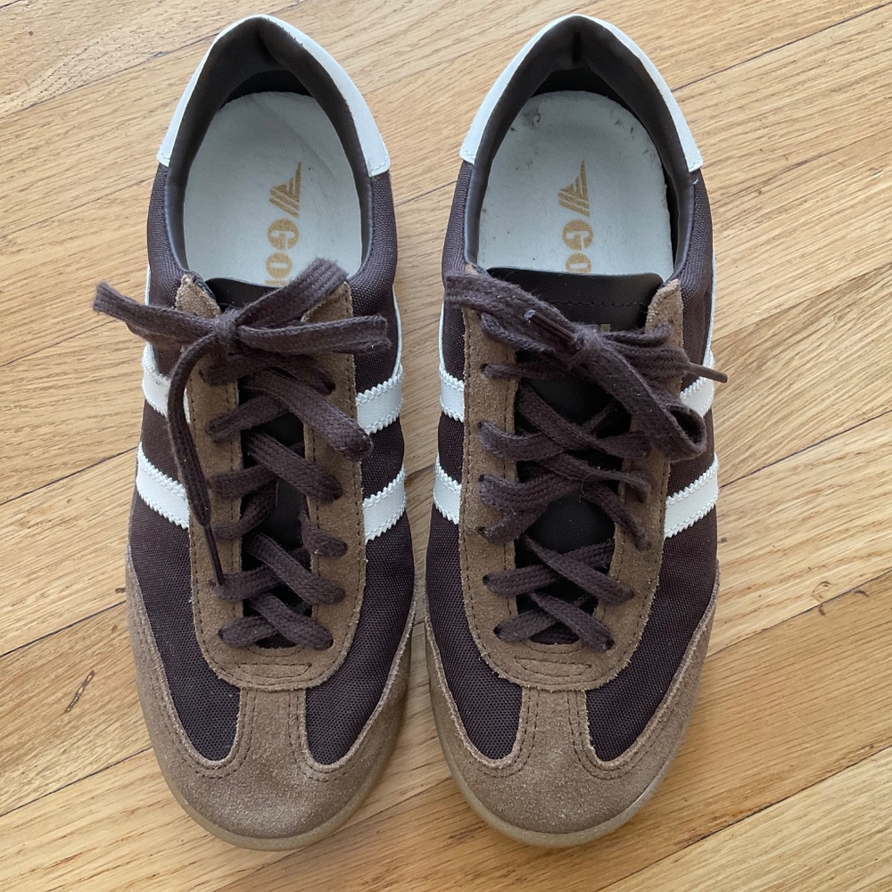 Gola Brown White Tan Classic Sneakers - Picture 3 of 7